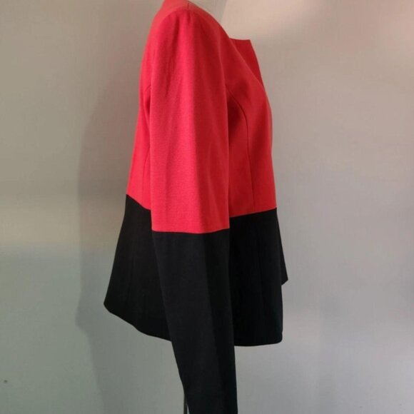 Vintage SPIEGEL Red & Black Colorblock Suit Jacket. Size 10. - Picture 4 of 8